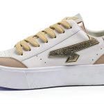 Kaporal Cyndia Womens White Gold Trainers Sneakers-0