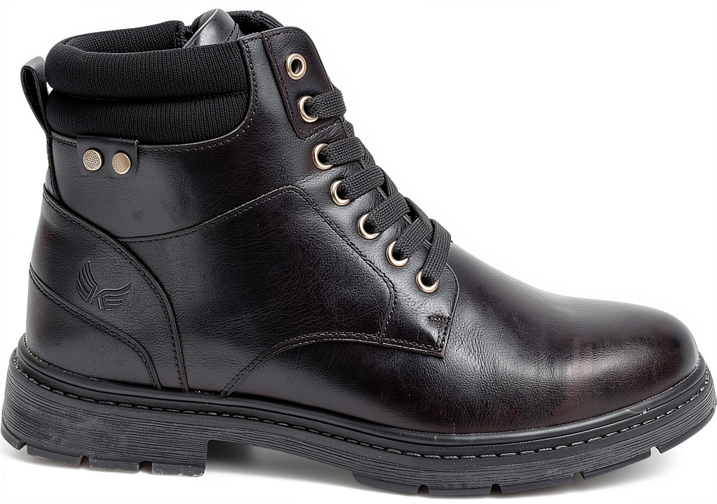 KAPORAL mens black ankle boots on a neutral background