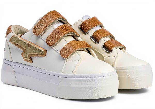 Kaporal Womens White Sneakers Comfortable Casual Footwear-2