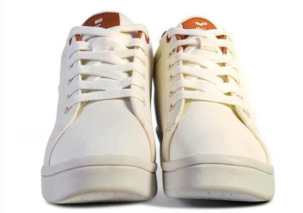 DRESCO Mens Medium Tan White Shoes Comfort Fit Casual-4