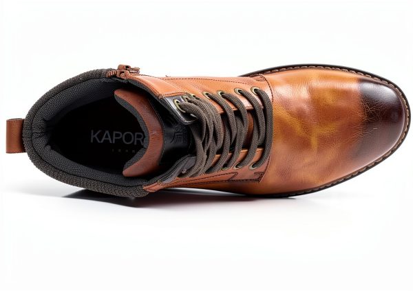 KAPORAL Mens Casual Ankle Boots Skin Coloured Black Sizes-2