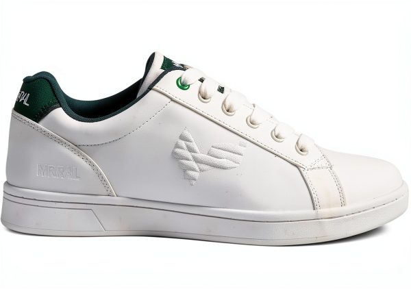 DRESCO Mens Casual Tennis Shoes Lace-up Camel White Green-1