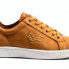 DRESCO Mens Casual Tennis Shoes Lace-up Camel Color-1
