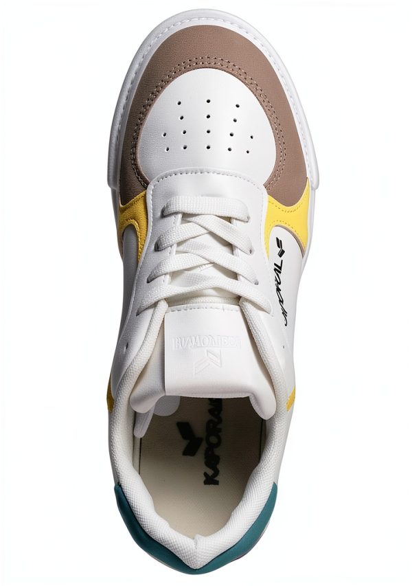 DRESCO Womens White Blue Shoes Comfortable Athletic Footwear-6