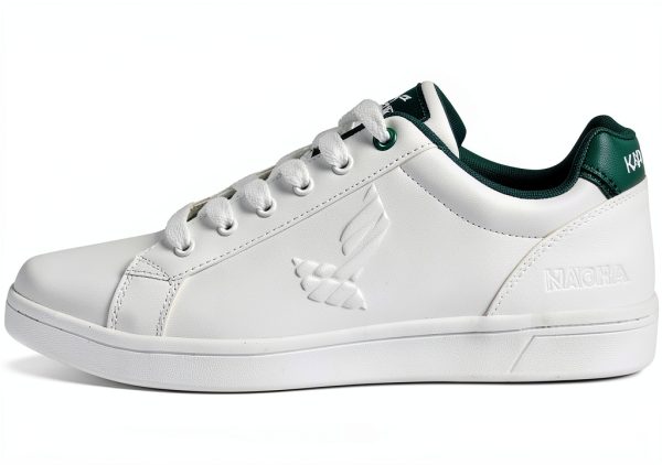 DRESCO Mens Casual Tennis Shoes Lace-up Camel White Green-0