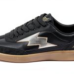 KAPORAL Womens Casual Sneakers Black Gold Comfortable Fit-0