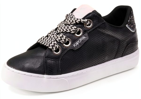 DRESCO Womens Black Flat Lace Up Textile Shoes-0