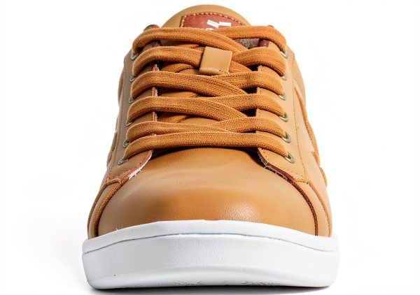 DRESCO Mens Casual Tennis Shoes Lace-up Camel Color-4